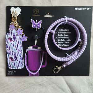 Biddlebee Butterfly Love Tumbler Accessory Set